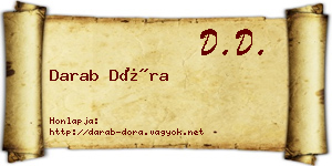 Darab Dóra névjegykártya