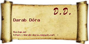 Darab Dóra névjegykártya